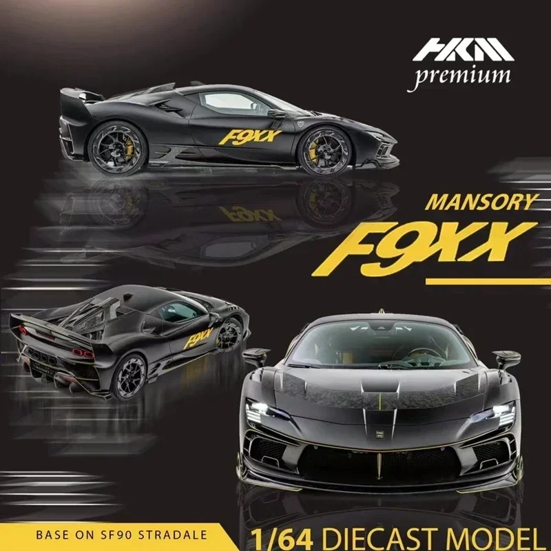 HKM 1:64 SF90 F9XX Mansory Modified Version Diecast Diorama Super Car Model Collection Miniature Carros Toys