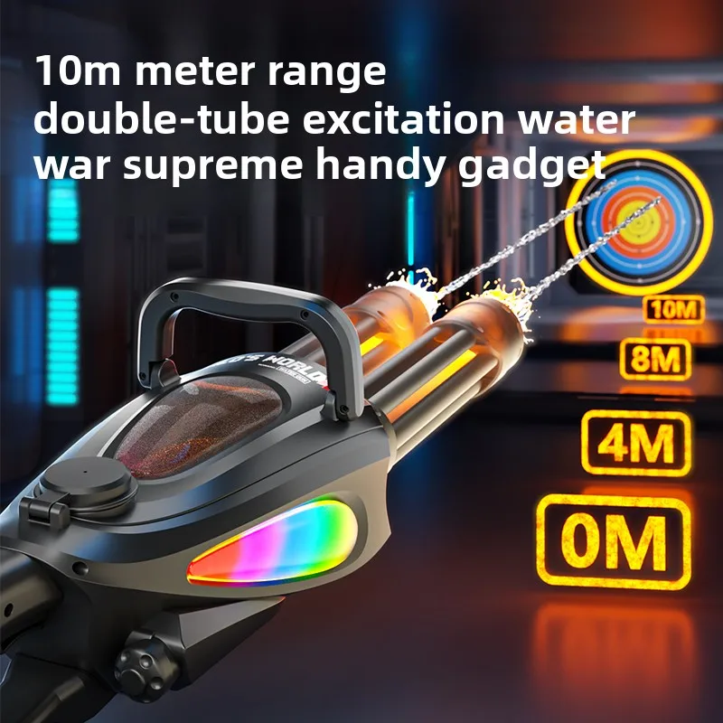 Sommer Strand Pool Spielzeug Wasserspielzeug Partyspielzeug Gatling Gun Wasserpistole Gatling elektrische leistungsstarke Wasserpistole Sport-Unterhaltungsgeschenke