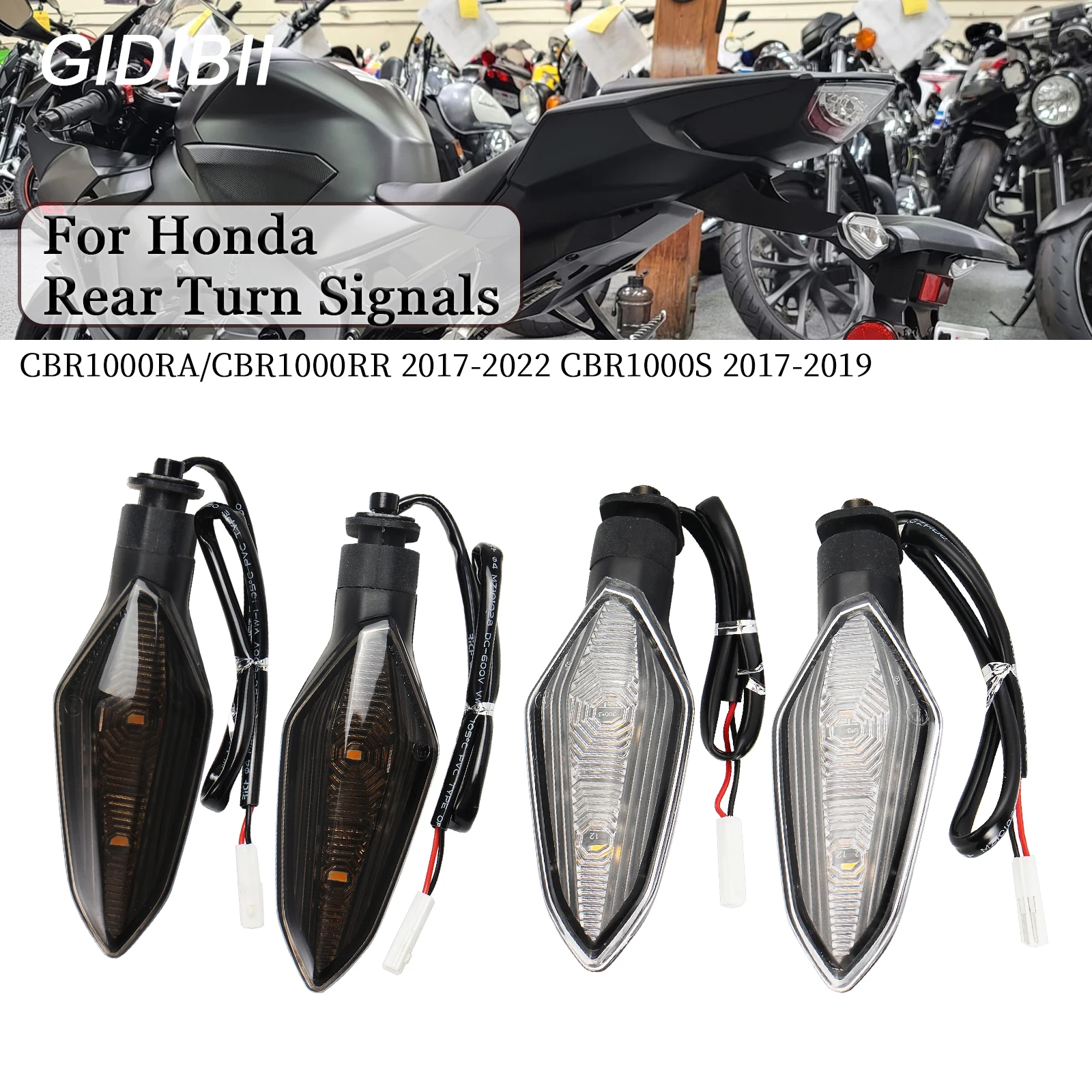 

Motorcycle LED Rear Turn Signals Lights For Honda CBR1000RA CBR1000RR 2017-2022 CBR1000S 2017-2019 flashing light Moto Indicator