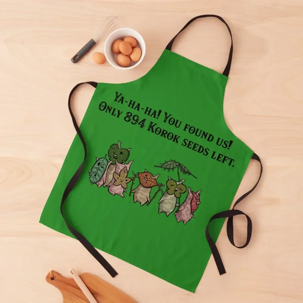 

Ya-ha-ha! You Fond Us! Only 894 Korok Seeds Left. Apron Woman Work Hairdresser man chef uniform Apron