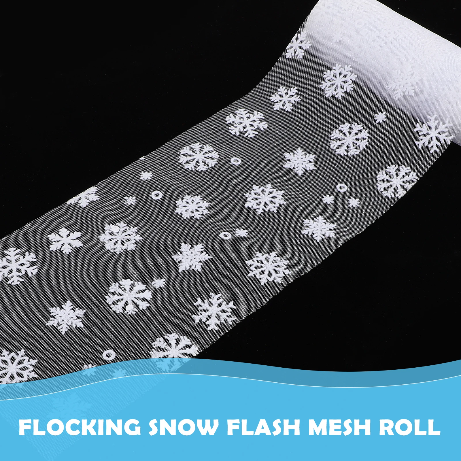 

Snowflake Glitter Mesh Rolls 2 Rolls Birthday Party Christmas Gauze Wrapping Tulle Yarn DIY Craft Decorations