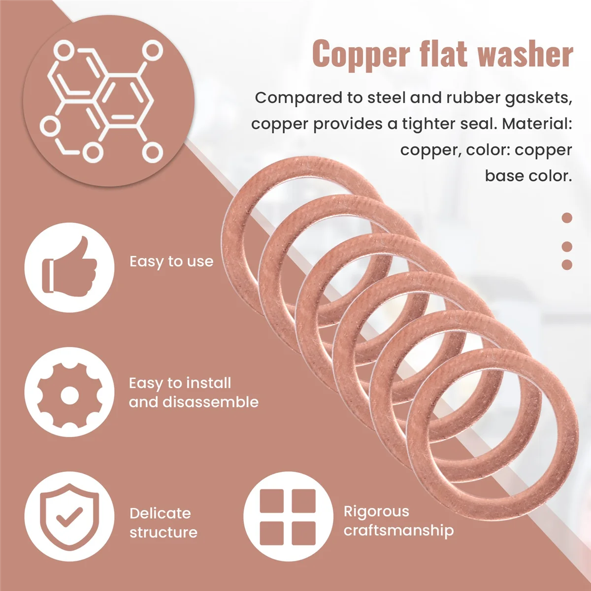 20ชิ้น10มม. X 14มม. X 1มม. ซีลวงแหวนแหวนรองทองแดง