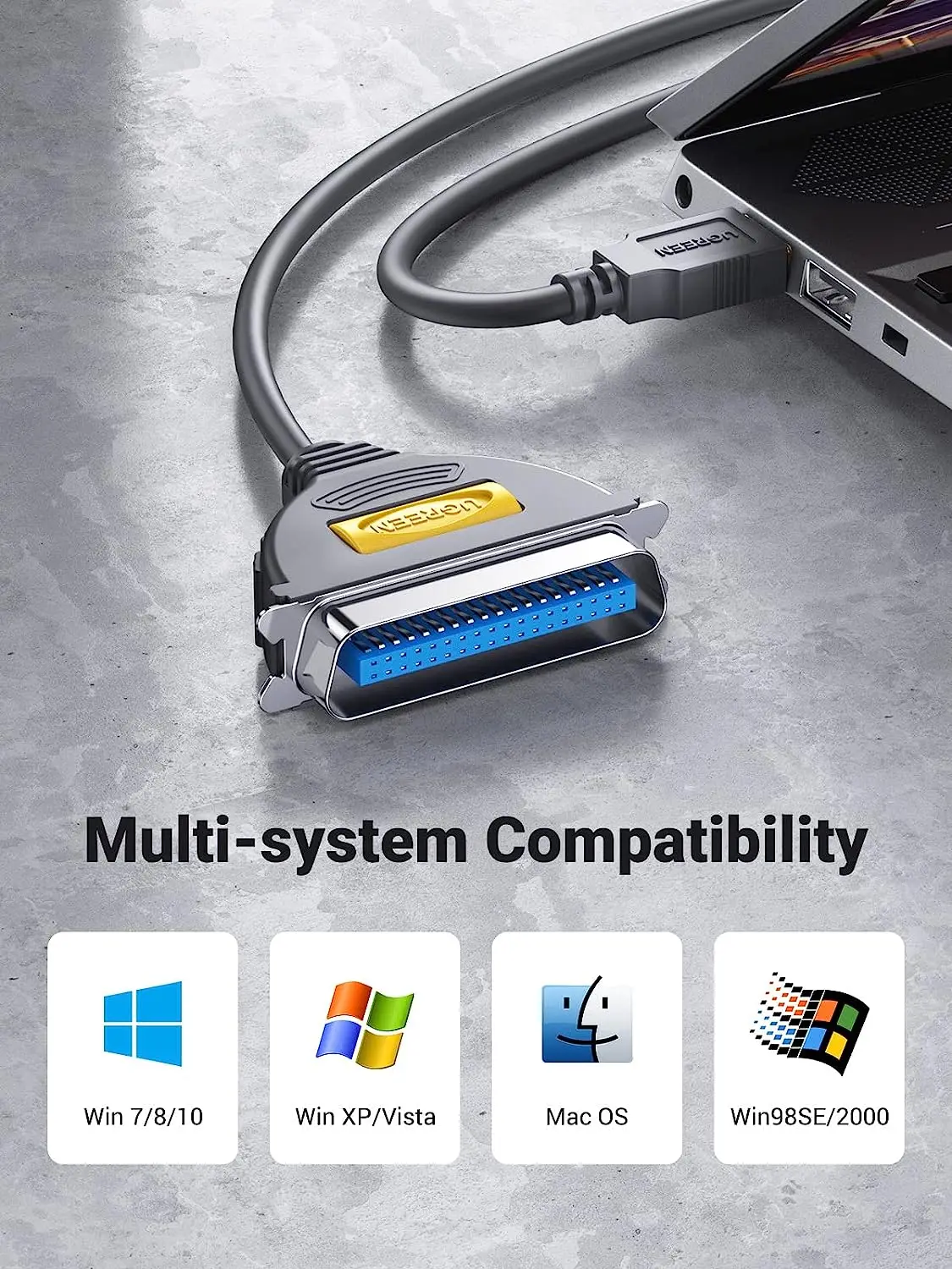 UGREEN USB-параллельный порт USB-адаптер кабеля принтера IEEE1284 CN36 Centronics