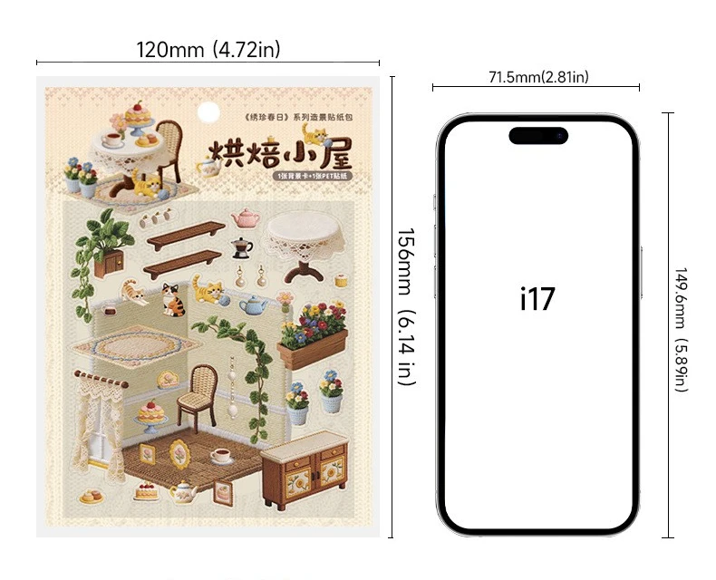 1pack/2pack Exquisite Spring Series Scene Sticker Pack Spring Theme Journal Collage Materials 4 Styles