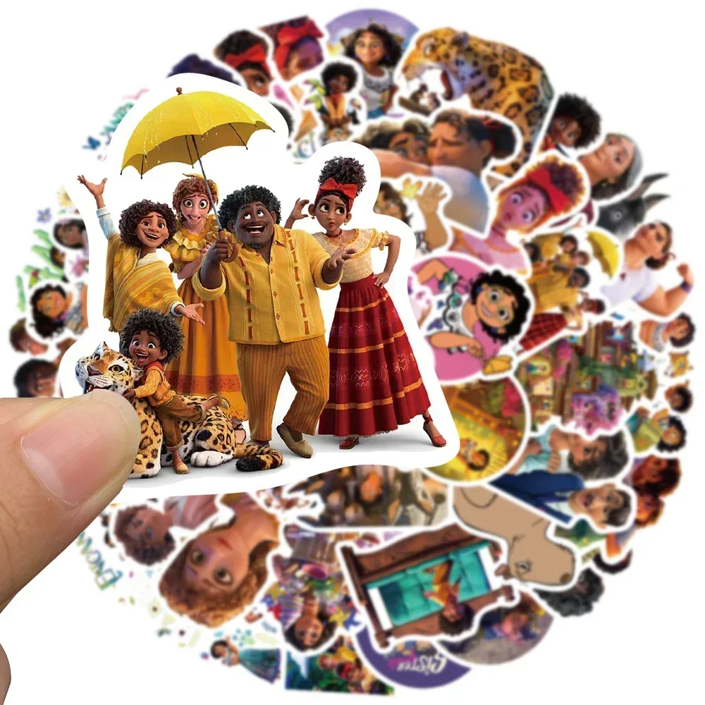 50 Uds. De pegatinas de Encanto de Disney, pegatinas bonitas de Anime, monopatín DIY, portátil, motocicleta, pegatinas de dibujos animados geniales impermeables, paquete de juguetes para niños