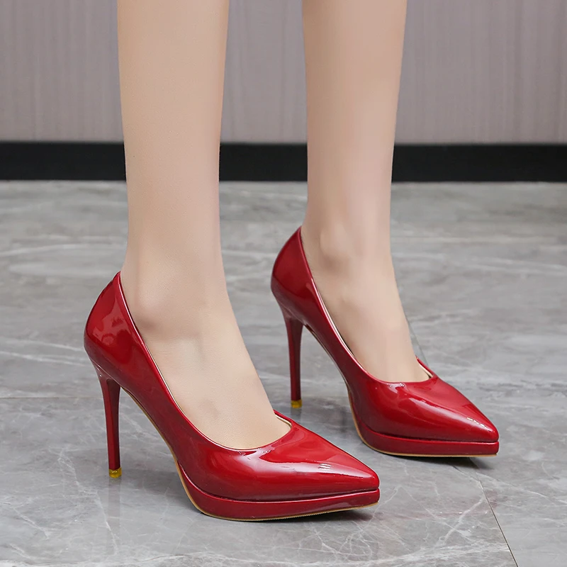 

Модная однотонная бархатная профессиональная рабочая обувь на высоком каблуке в корейском стиле с круглой головкой для женщин, весенне-осеннее новое поступление