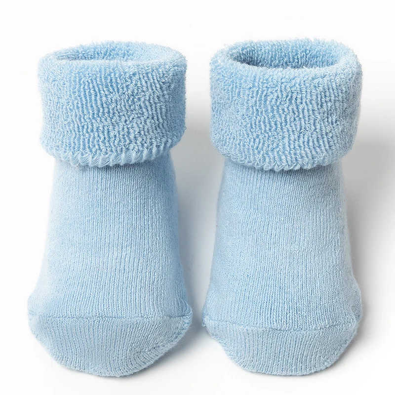 Winter Newborn Baby Floor Socks Plus Cotton Loop Thickening Infant Kids Warm Anti-slip Socks for Toddler Girls Boys