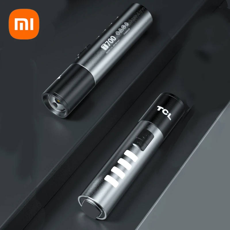 Xiaomi TCL Strong Light Flashlight Outdoor Ultra Bright Long Range Rechargeable Small Mini Portable Household Emergency Durable