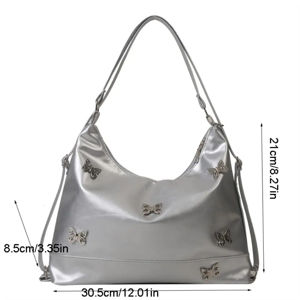 Bolso de hombro informal de mariposa Y2K, bolsa de compras para mamá, bolso de mano de gran capacidad, bolso de almacenamiento para axilas, bolso cruzado para estudiantes