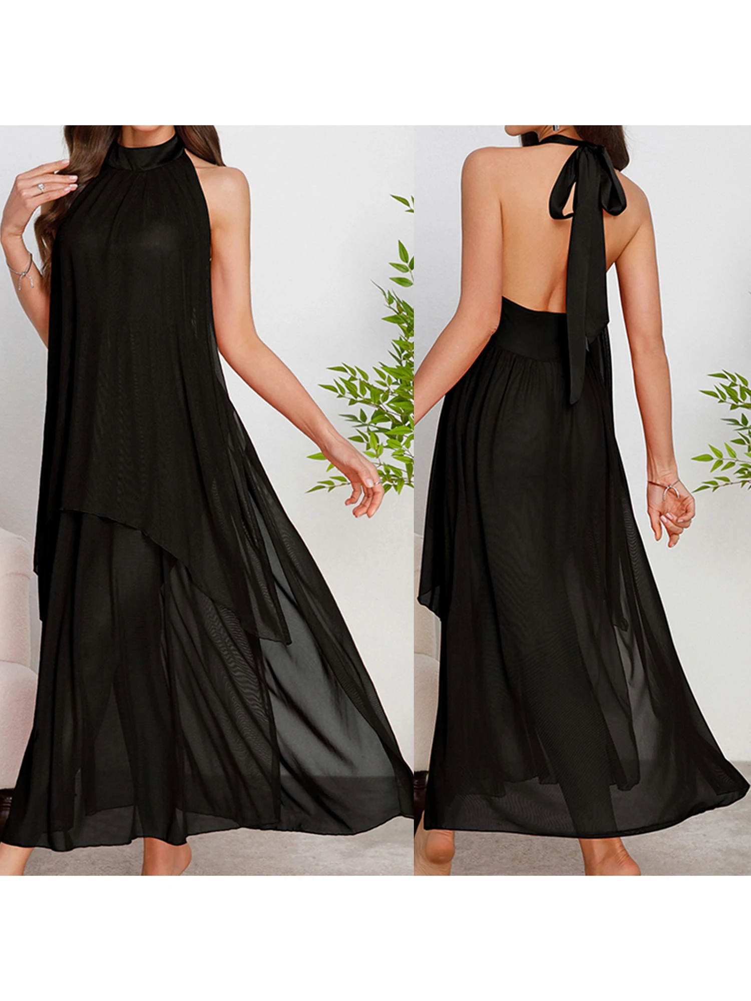 Camisón ligero con ribete de encaje para mujer, con correas ajustables y escote en V para una comodidad en ropa de dormir de verano