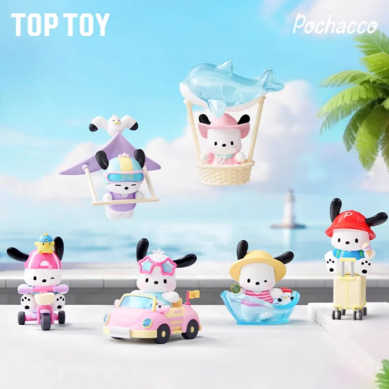 

New Pochacco Travel Diary Series Blind Box Trendy Toy Ornaments Kawaii Action Figure Desk Decor Ornament Toy Gifts