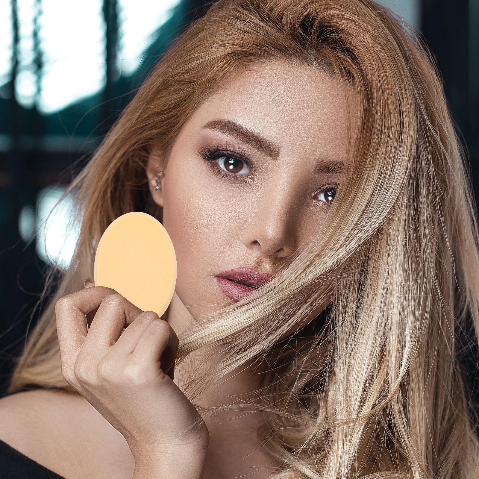 

6pcs Oval Powder Puff Hydrophilic Sponges Foundation Makeup Travel Face Dual Use Soft Lightweight