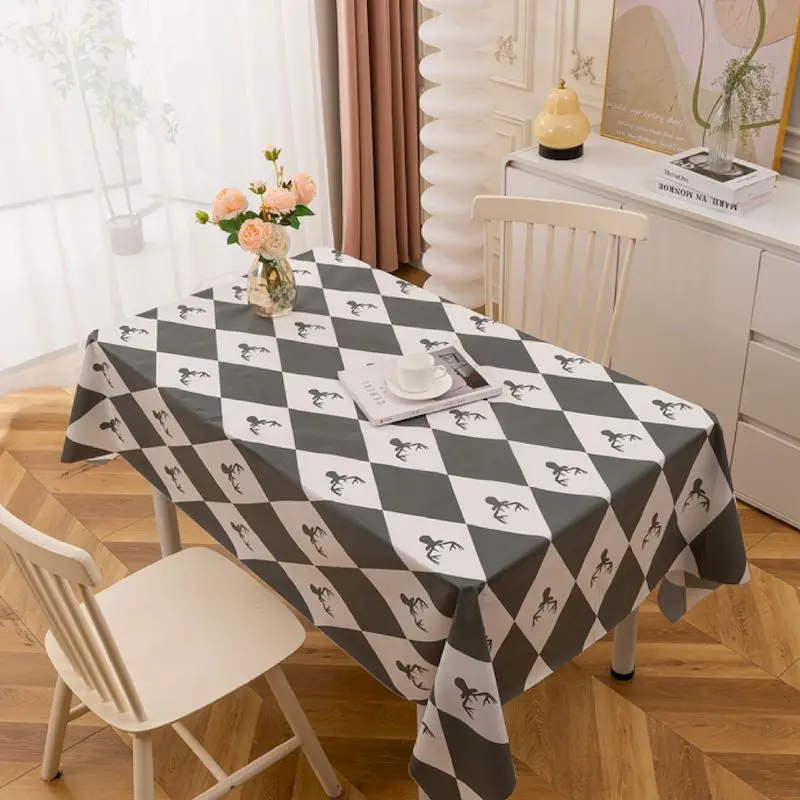 VIKAMA Argyle Horse Fruit Tablecloth, 6 Designs, Waterproof Washable Table Cover for Kitchen Dining Party