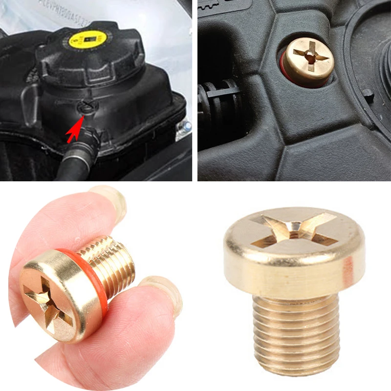 17111712788 Universal Brass Coolant Expansion Screw Water Tank Drainage Screw For BMW F20 F30 F10 F25 G01 G30 G20 E36 E39 E46