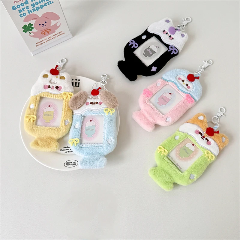 Animal Cartoon idol 3 inch Photo Card Holder Transparent Skeleton Card Case Postcard Collector Card Album photo Photocard holder
