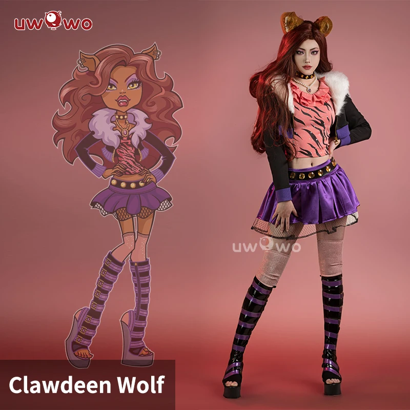 

Флэш-распродажа 8/25 UWOWO Monster High: Clawdeen Wolff Косплей Костюм женский Маленький Дьявол милый Косплей костюмы на Хэллоуин