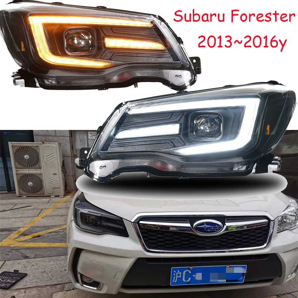 

TaiWan car bumper Head light For Subaru Forester Headlight 2013~2017y car accessories Forester headlamp Fog light