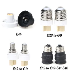 E27 To G9 E14 To G9 E12 To E12 E11 E10 Lamp Holder Converter Socket Fireproof PC Bulb Base Conversion Adapter For Led Light