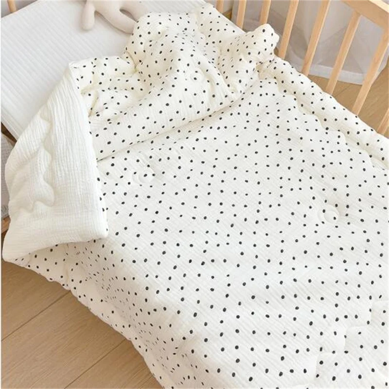 Manta Unisex para bebé recién nacido, edredón de invierno de algodón tejido para cama infantil, colchas para cochecito de niño