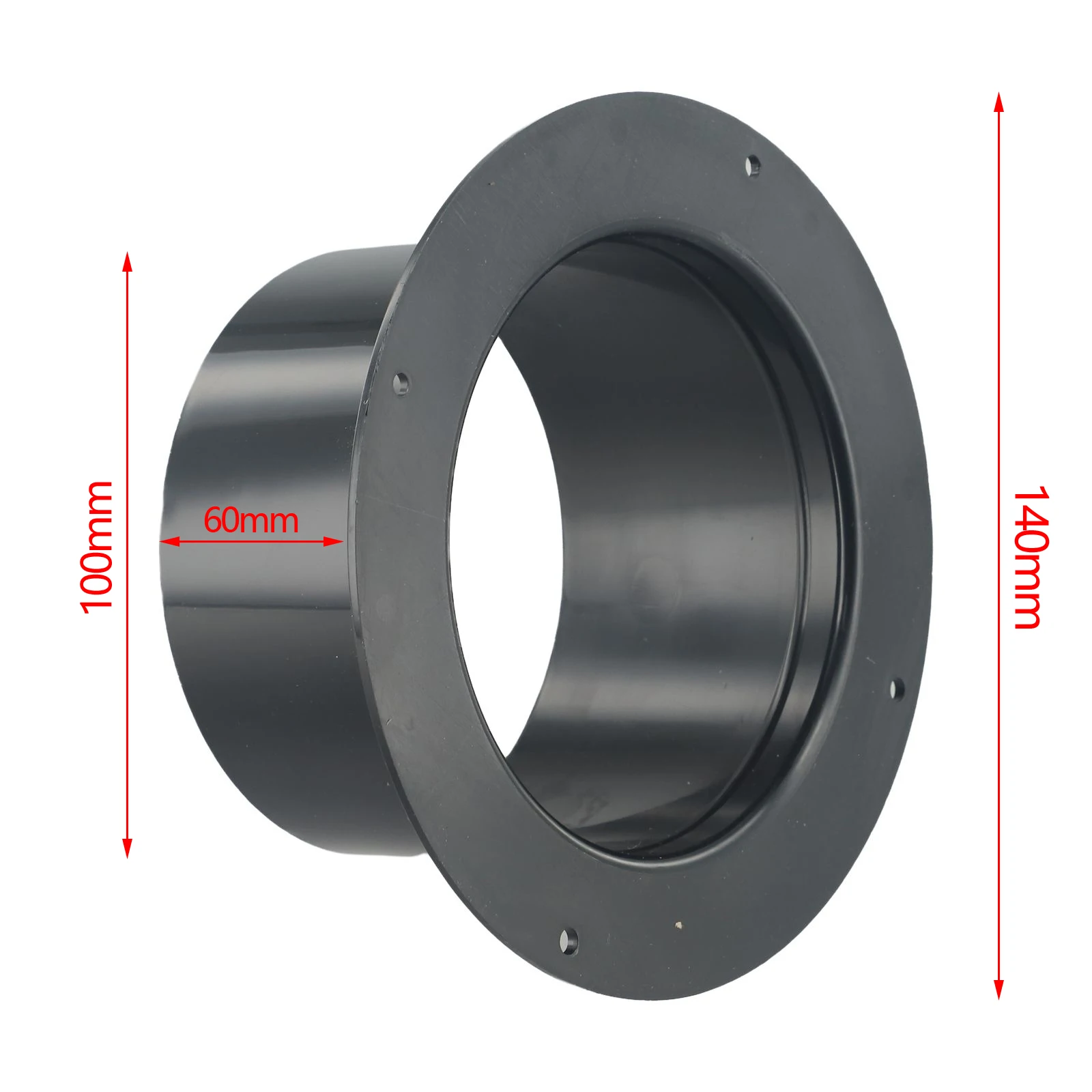 100-150mm Round Pipe Flange Seat Tube ABS Wall Flange Connector For Ventilation Pipe Air Ducting Connection Air System Vent