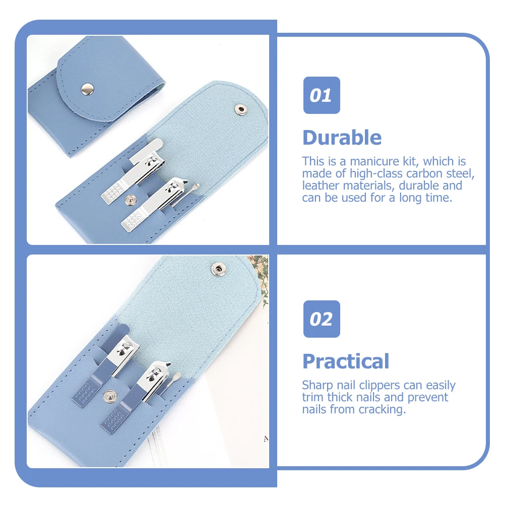 3 مجموعة مسمار كليبرز مجموعة تشذيب الأظافر الكربون الصلب مجموعة العناية بالأظافر المحمولة حقيبة للتخزين أدوات باديكير السفر المهنية الاستمالة