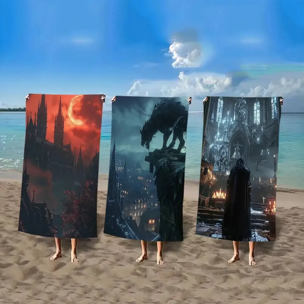 

Game B-Bloodborne-e Towel Swimming Towel Gift For Swimmer Outdoor Pool towel Yoga Gift Girls Beach Trip