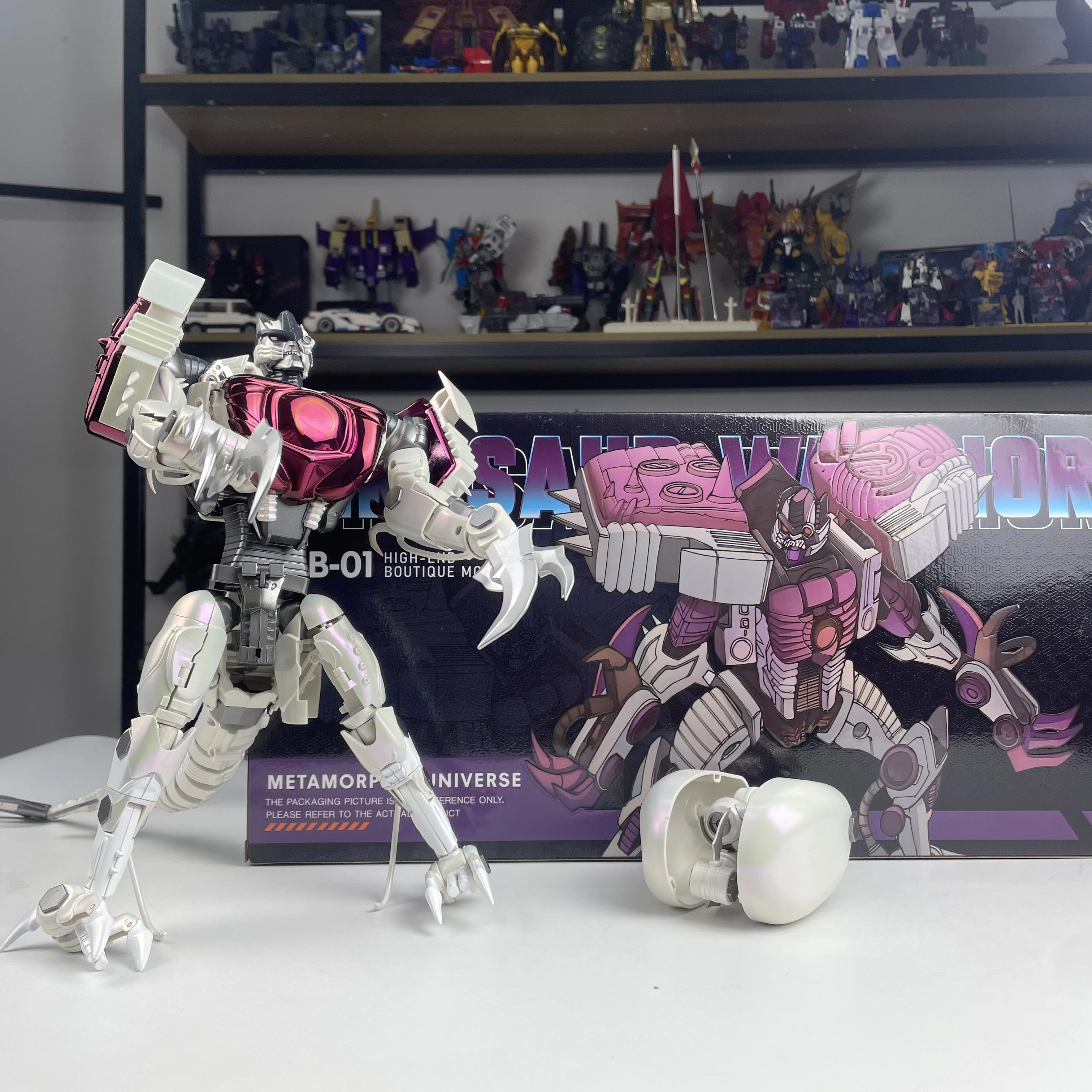 

BMB DB-01 DB01 METAMORPHIC UNIVERSE BW Metal Dinosaur Warrior Beast Wars MP Scale Action Figure Robot 18CM