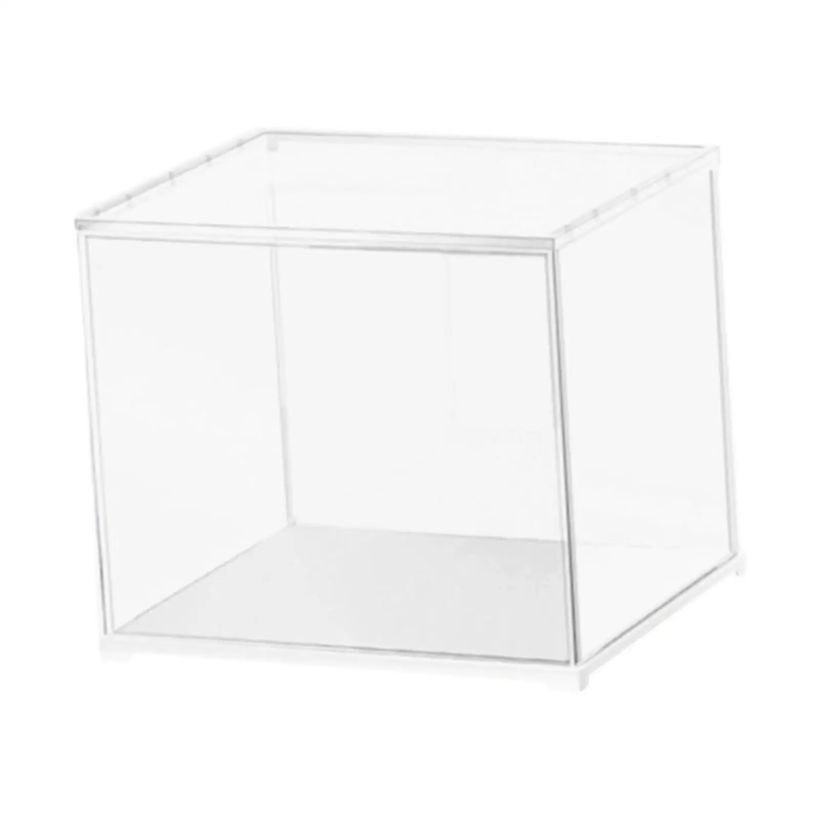 Clear Display Case DIY Miniature House Kits Dustproof Clear Multifunctional Storage Bin Model Figure Display Case for Toys