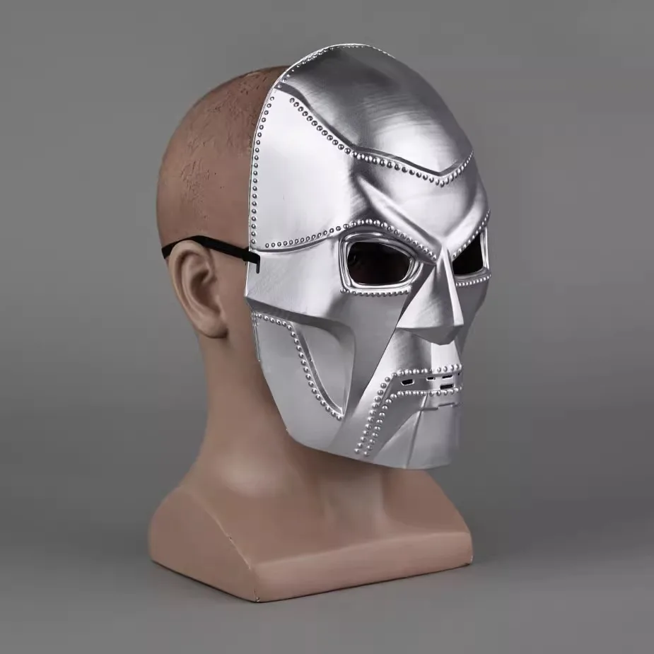 Máscara de Cosplay de Doctor Doom para hombres, accesorios de juego de rol de Anime, tocado de fiesta de Halloween