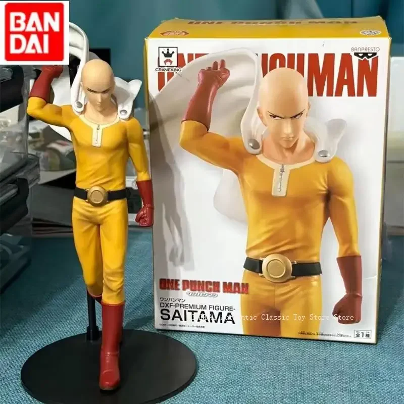 오리지널 브랜드 신제품 반다이 반프레스토 원펀맨 DXF 사이타마 애니메이션 액션 피규어 모델 수집용 피규어 선물 장난감