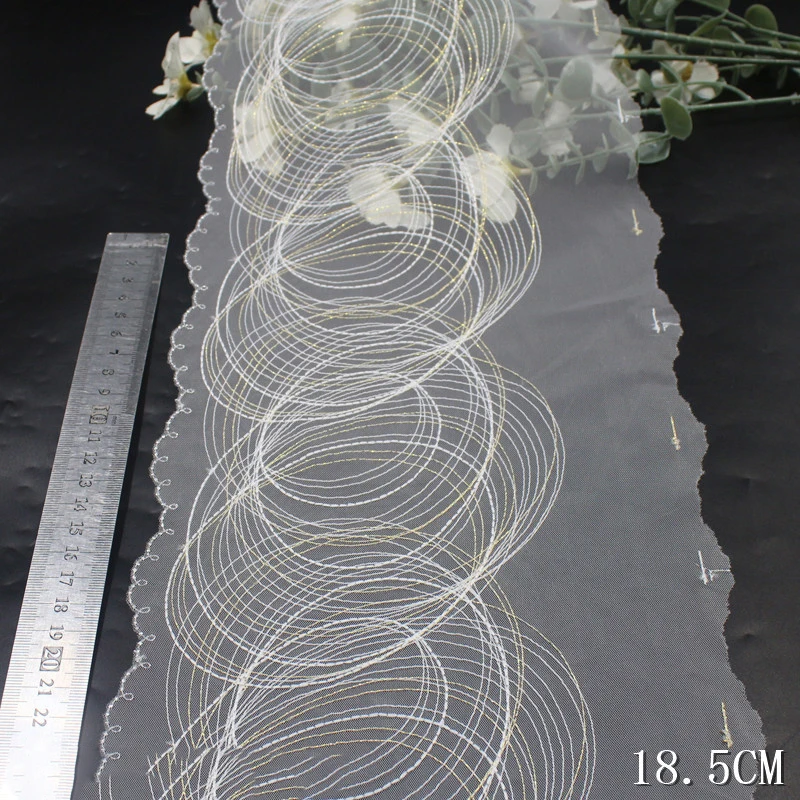 52Yards Embroidered Lace Trimmings for Wedding Bridal Dress Sewing Fabrics Costume Bra Handmade White Black