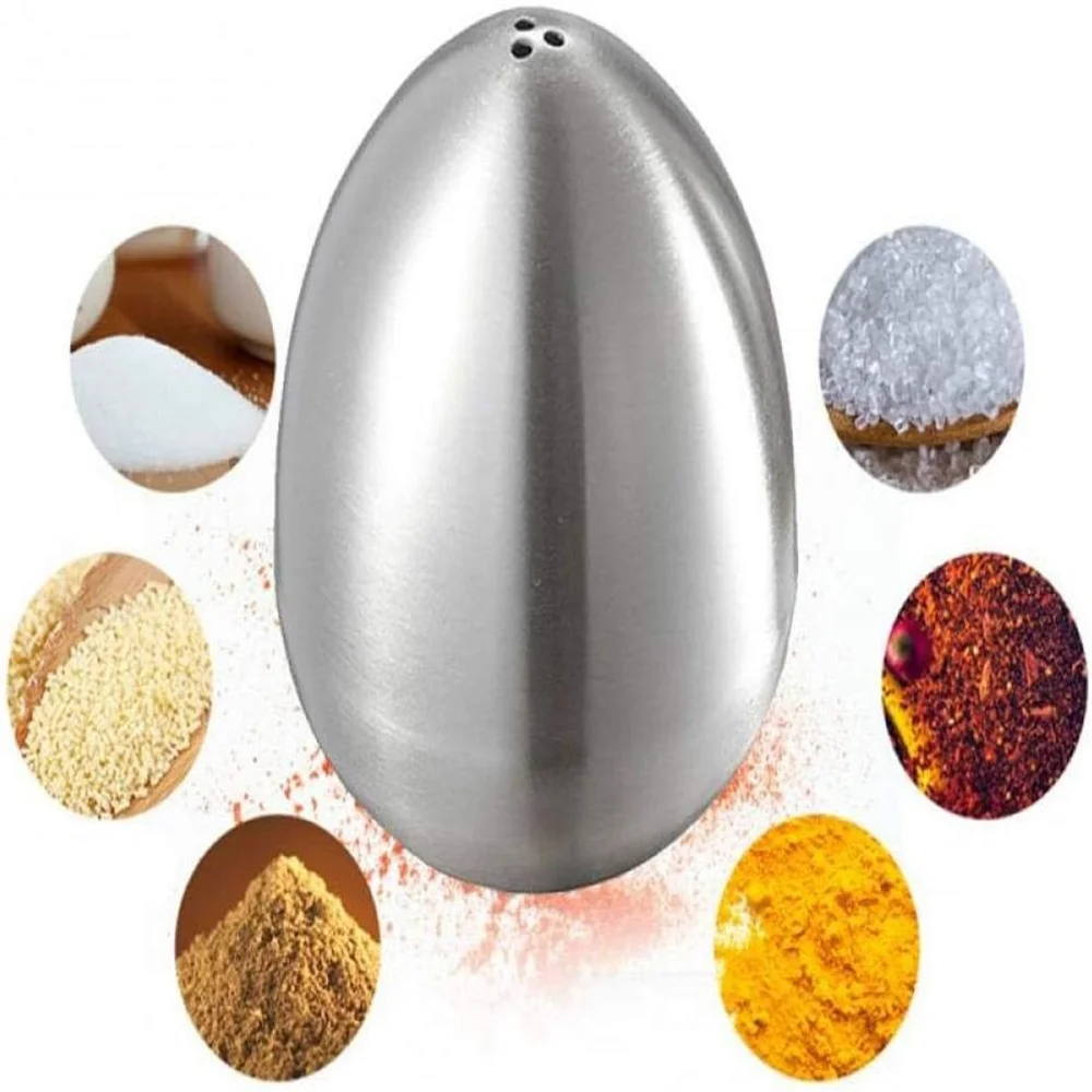 Egg-shaped Ceramics Seasoning Bottles Seasoning Tool Pepper Pot Salt Shaker Kitchen Spice Bottles,Three Holes