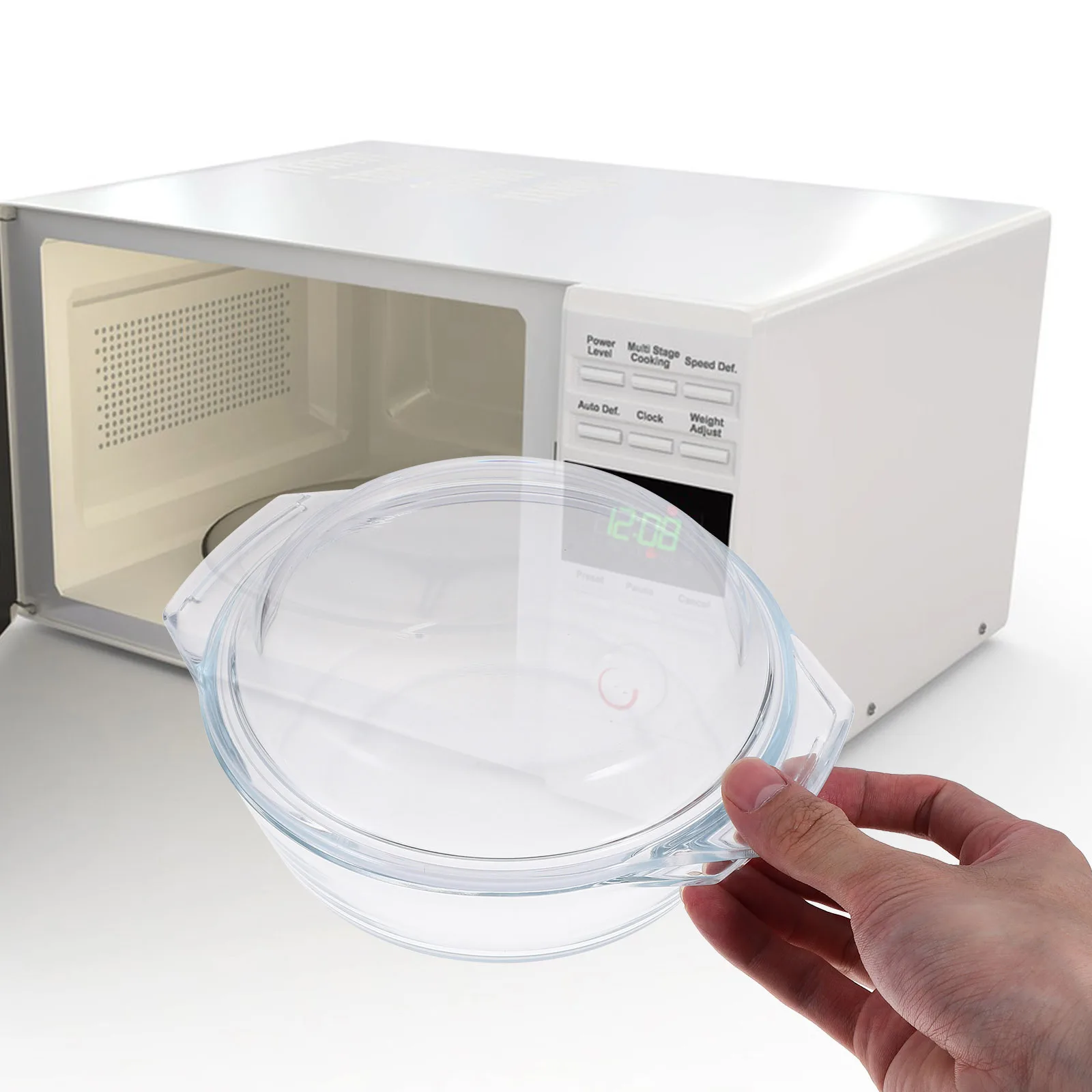 

Glass Casserole Microwave Oven Safe Heat Resistant Serving Bowl Smooth Edge Mini Casserole Dish With Lid Round