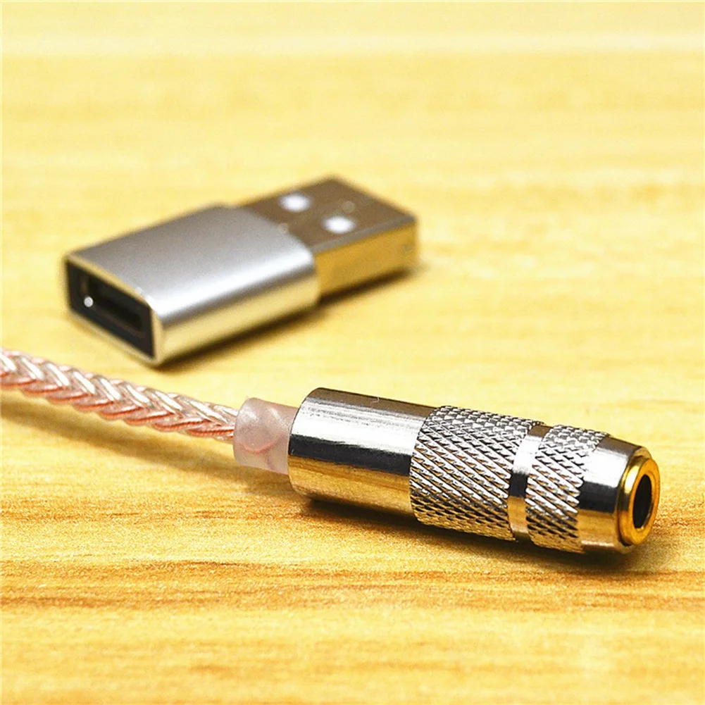 Type C to 3.5mm Audio Cable Adapter ALC5686 Chip DAC Decoder Converter HIFI Headphone Cable for Mate 30 Pro P20 (A)