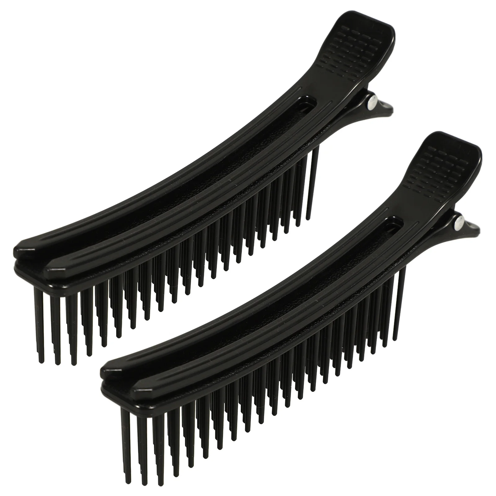 

Hair Duck Clips for Girls Salon with Comb to Weave Extra Large Barrettes Thick Black Miss