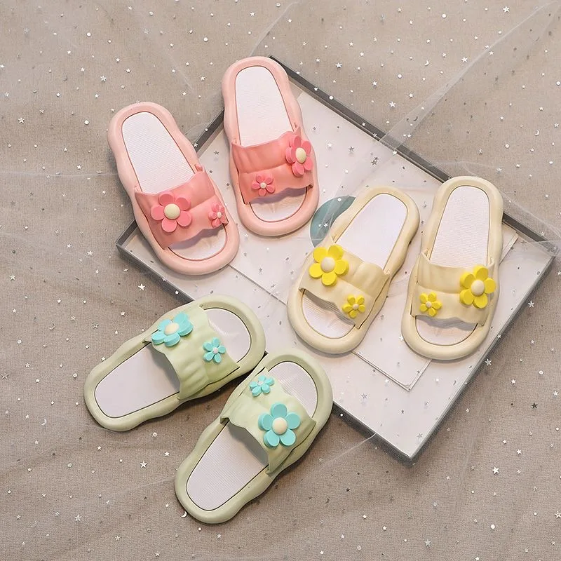 Children's slippers summer new girls soft sole anti-slip children small fresh home indoor girl baby slippers