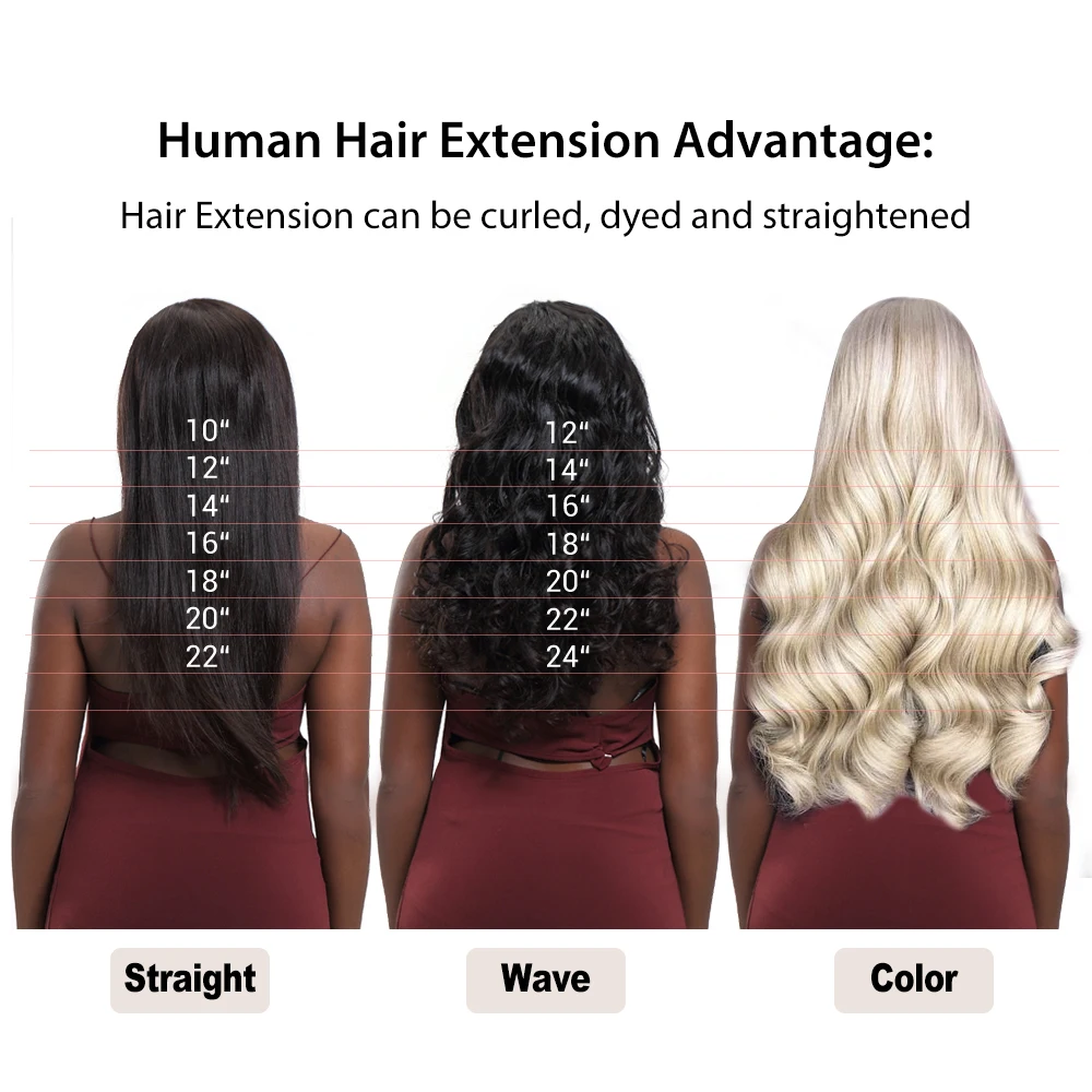 Natural Wave Nano Ring Human Hair Extensions reference detail