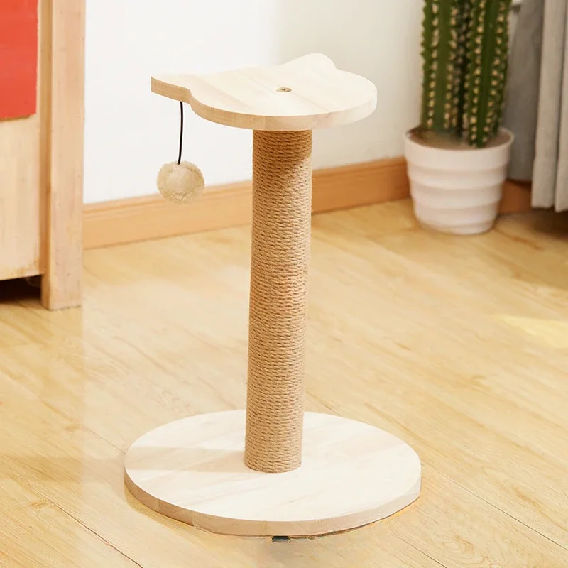 

Scratching Board Scratching Pole Cat Litter Wear-Resistant Solid Wood Cat Toy Cat Scratch Board Climbing Frame
