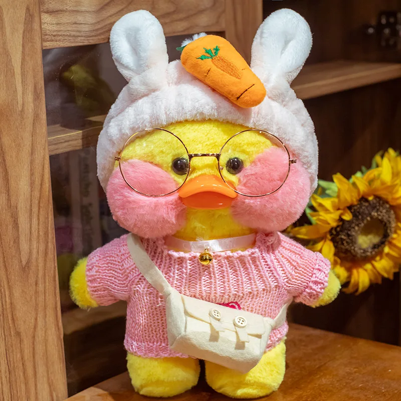 1 Set Clothes for 30cm Cafe LaLafanfan Duck Plush Toy Cartoon Dolls Accessories Outfit Dress Headband Sweater Kids DIY Gift