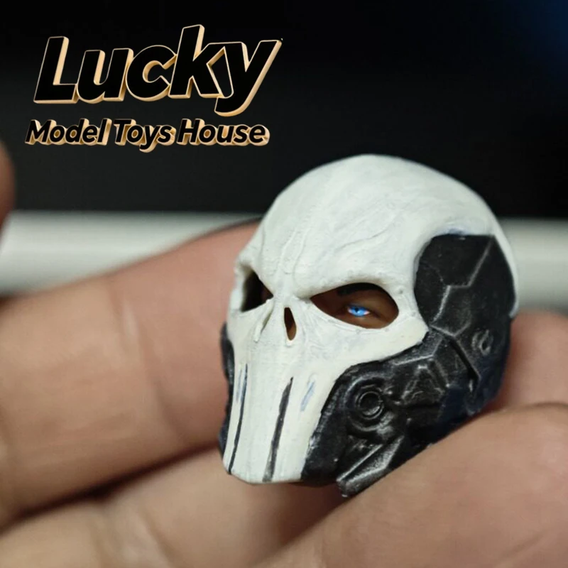 Máscara de resina pintada para soldado, accesorio de juguete modelo 1/12 para figura masculina Mezco Uncle Punisher de 6 pulgadas, escultura de cabeza, decoración DIY
