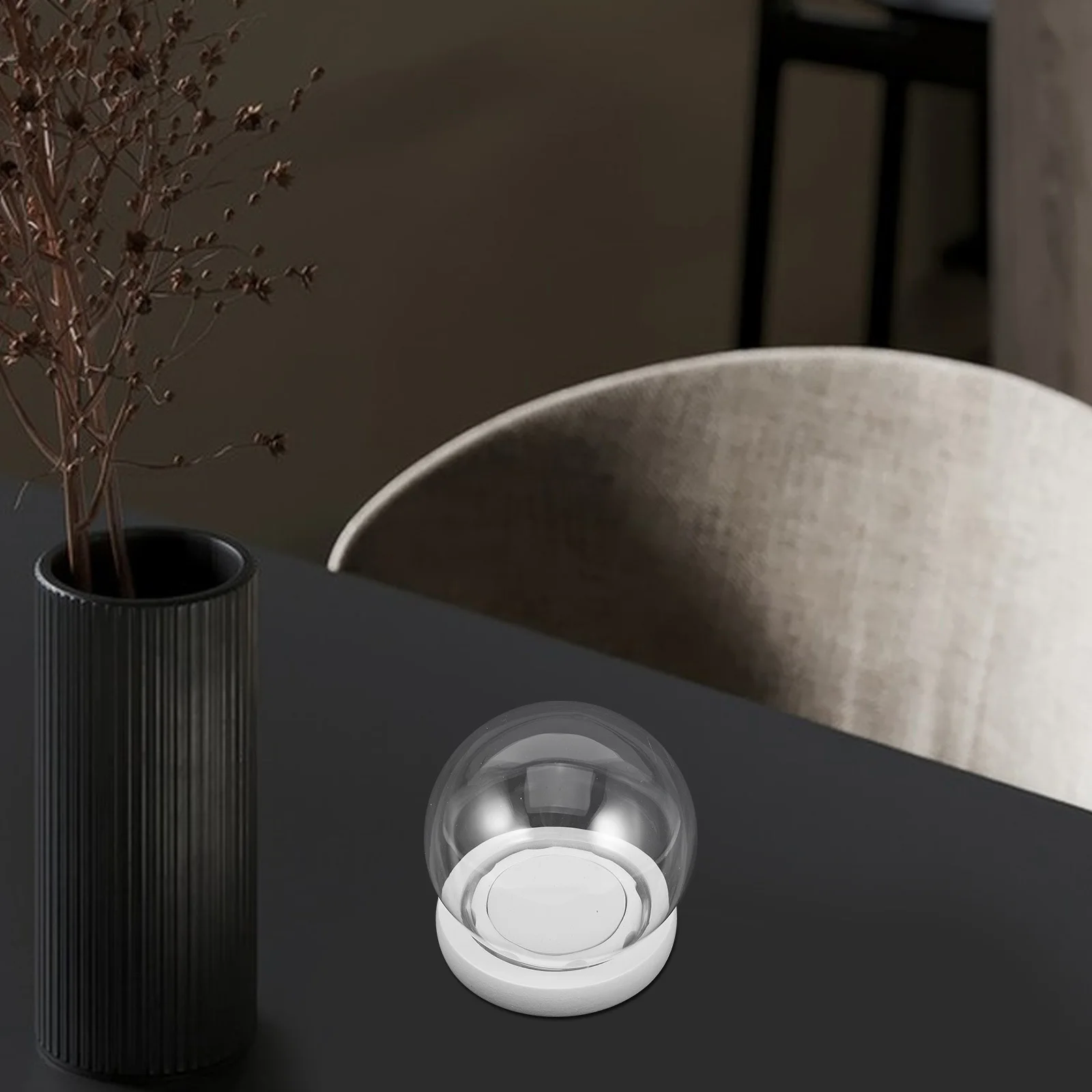 Eternal Flower Glass Dome Cloche Transparent Display Case For Diy Preserved Flowers Decor Christmas Table Centerpiece