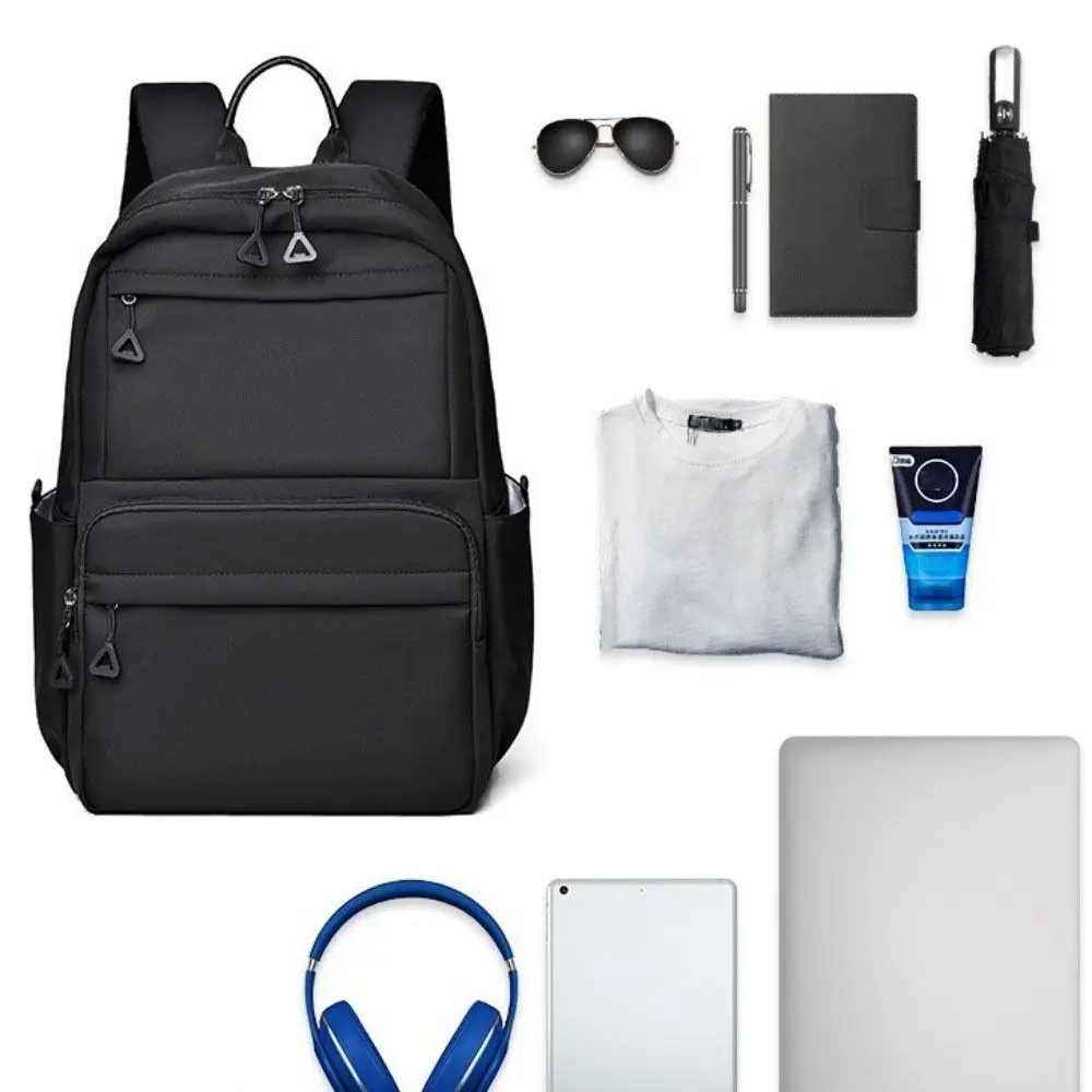 

Fashion Solid Color Student Backpack Large Capacity Lightweight Laptop Backpack Versatile Korean style School Bag Daily Use