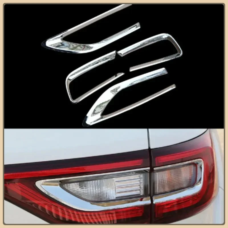 

Car Tail Lights Frame Trim Rear Lamps Cover Sticker 4Pcs Chrome for Renault Koleos Samsung QM6 2016 - 2023 Styling Accessories