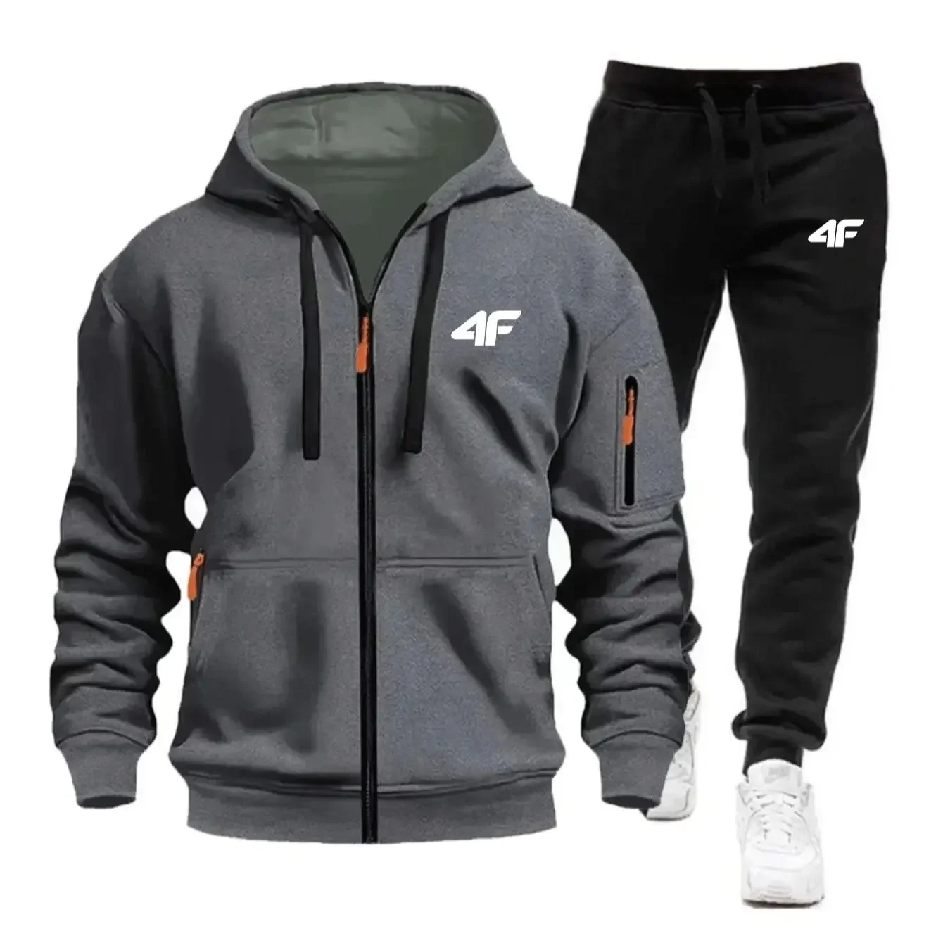 

Men's Outdoor 2 Piece Tracksuit Set Hoodie & Sweatpants Fashion Comfortable Casual Jogging Sportswear