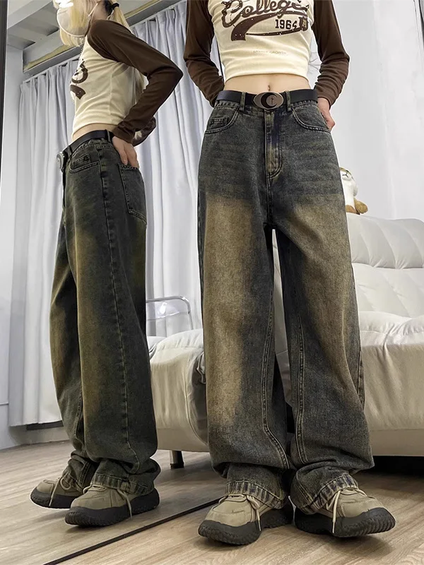 

Джинсы с широкими штанинами и прямым кроем для полных женщин: модные, повседневные, удобные, осенние, из денима.