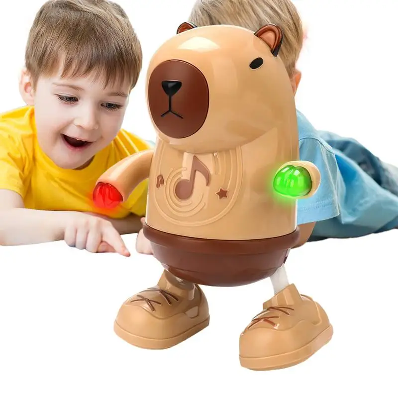 Dancing And Singing Capybara Electric Toys With Lights & Sounds Electric Cartoon Light Up Body Shaking Capybara Toys For Kids