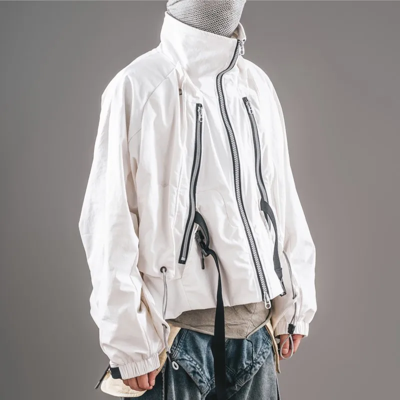 

New White Jackets For Fall 2023 Techwear Avant-Garde Style Clothes Outerwear For Men And Women