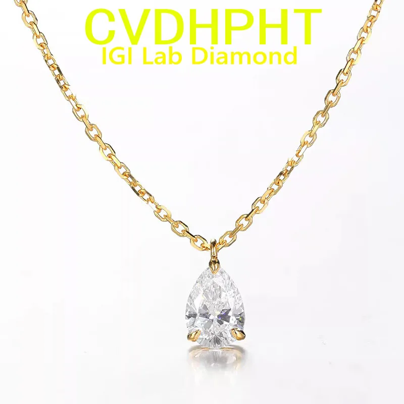 

IGI Lab Растущее кольцо с бриллиантом Груша в форме D Цвет 1, 2, 3 карата, твердое кольцо из желтого золота 14 карат с бриллиантом, свадебное заводское обручальное ожерелье