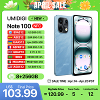[World Premiere]UMIDIGI Note 100 Android 14 Smartphone 6.8” HD+ 120Hz 50MP Camera 8GB 256GB/6GB 128GB 20W 5000mAh Dual SIM NFC