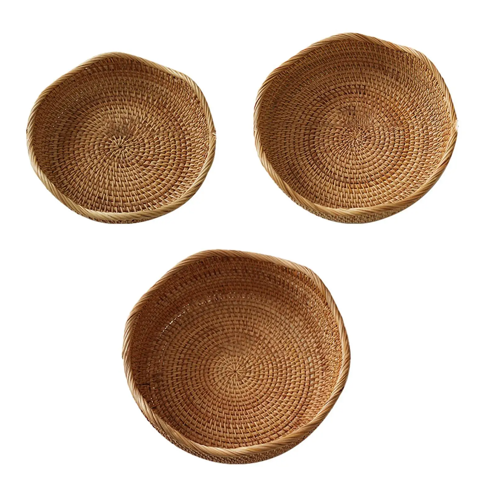 

Rattan Basket Woven Basket Hand Woven Home Decoration Storage Tray Woven Bowl